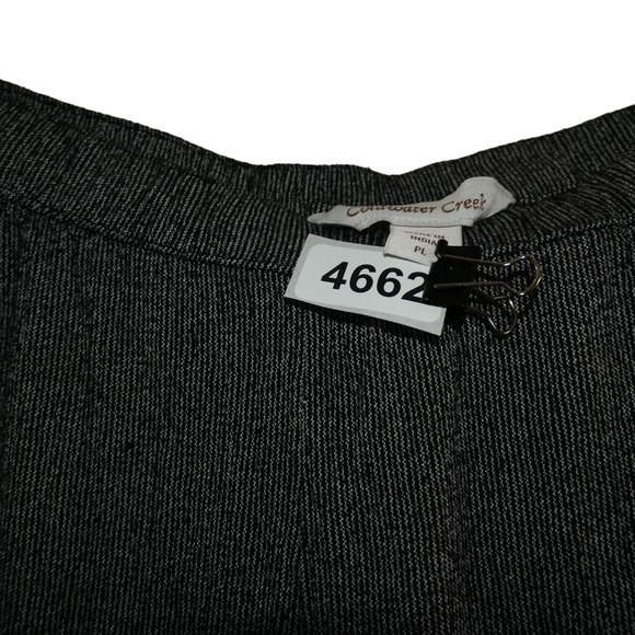 Coldwater Creek Pants Womens Petite Large PL Pull On Pockets Black White Cropped - Picture 10 of 10